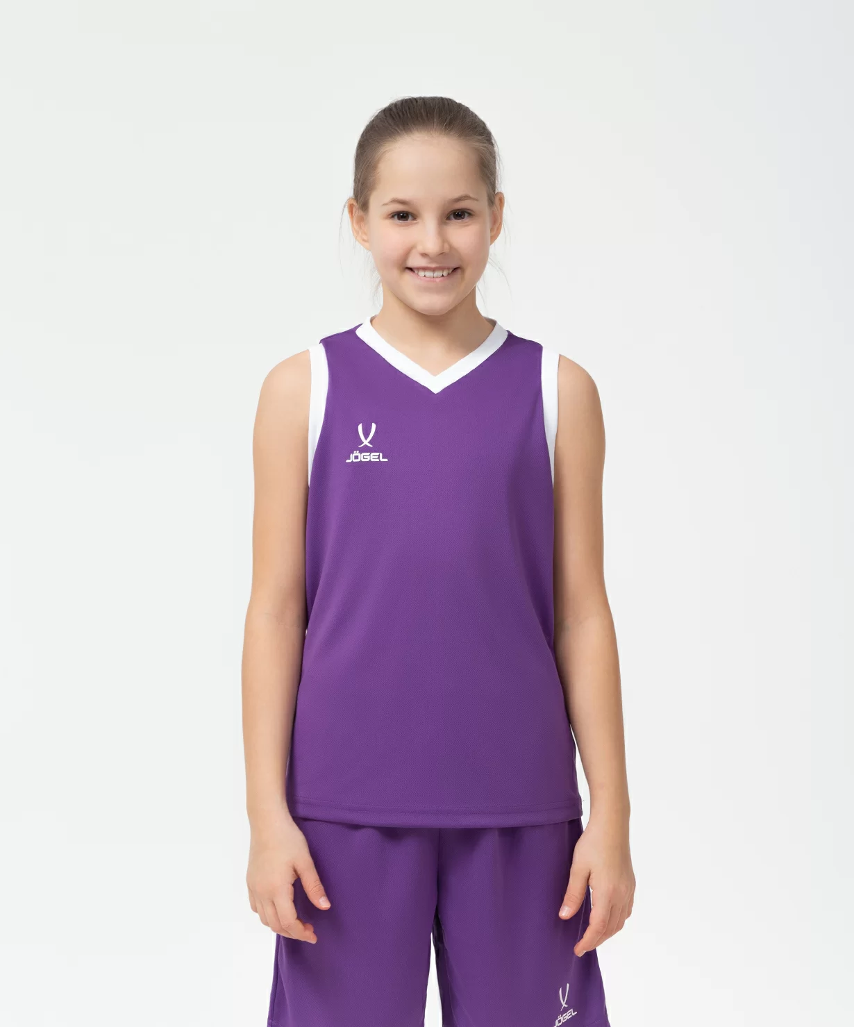 Реальное фото Майка баскетбольная Camp Basic, фиолетовый, детский Jögel от магазина Спортев