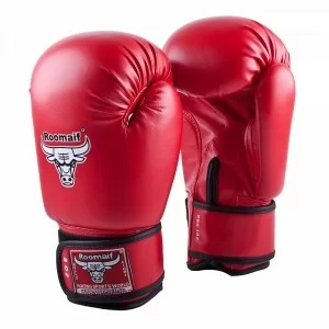 Реальное фото Перчатки боксерские Roomaif RBG-102 Кожа красные от магазина СпортЕВ