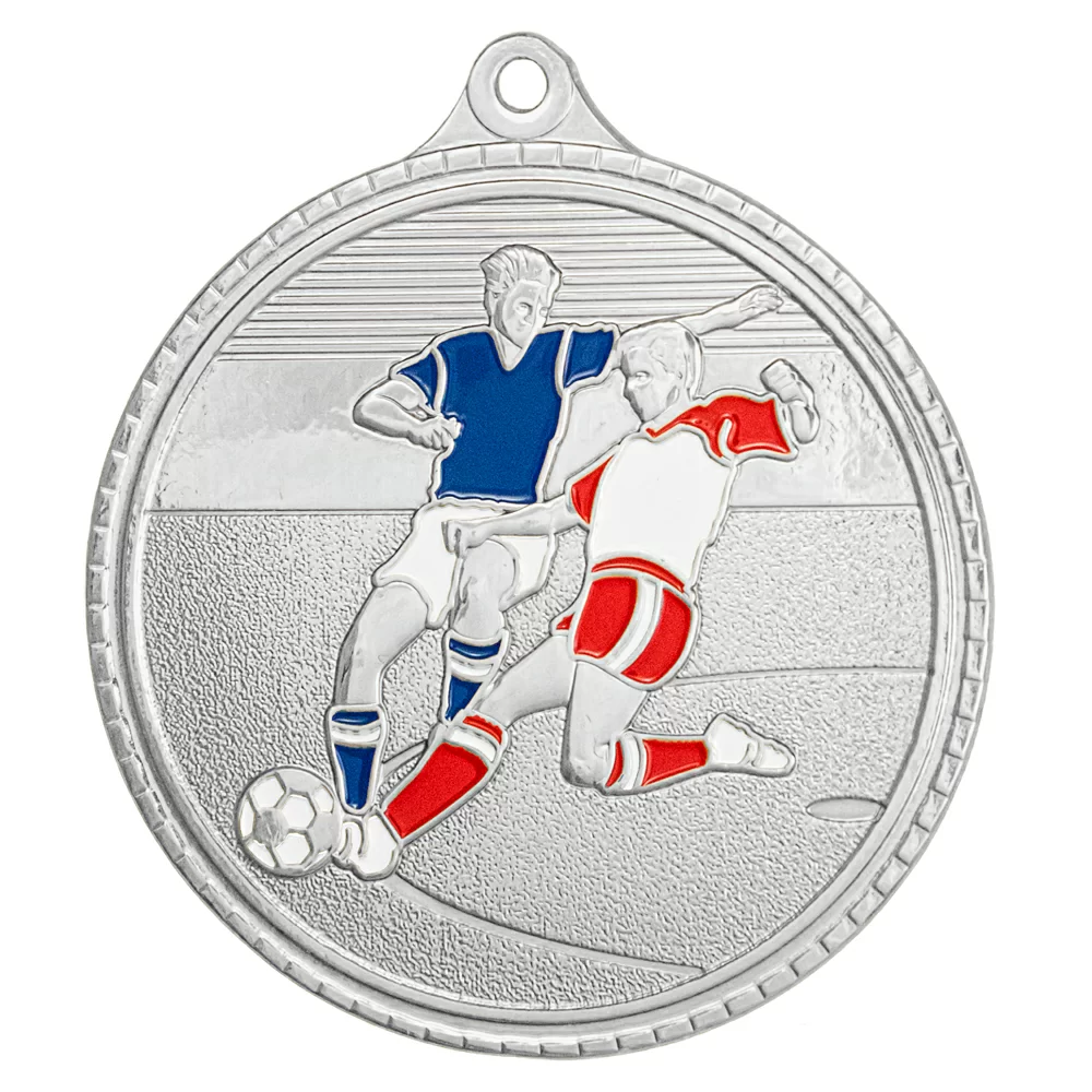 Реальное фото Медаль MZP 385-55/S футбол (D-55мм, s- 2,5мм) нейзильбер от магазина СпортЕВ