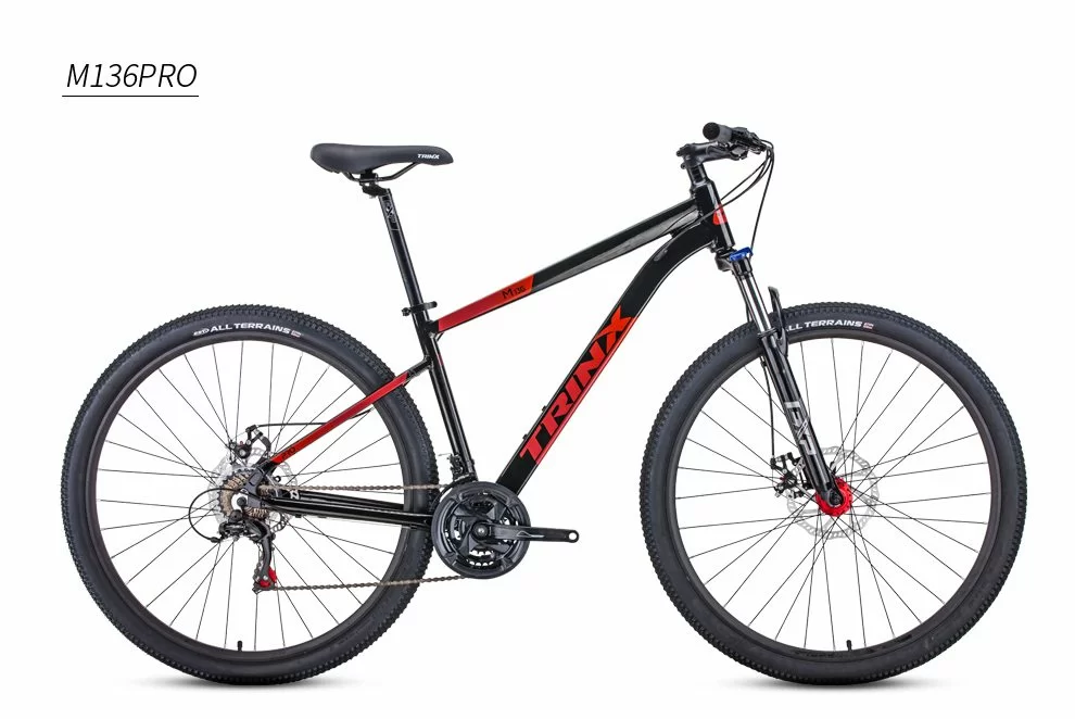 Реальное фото Велосипед TRINX M136 PRO 29" матовый черный/красный от магазина СпортЕВ