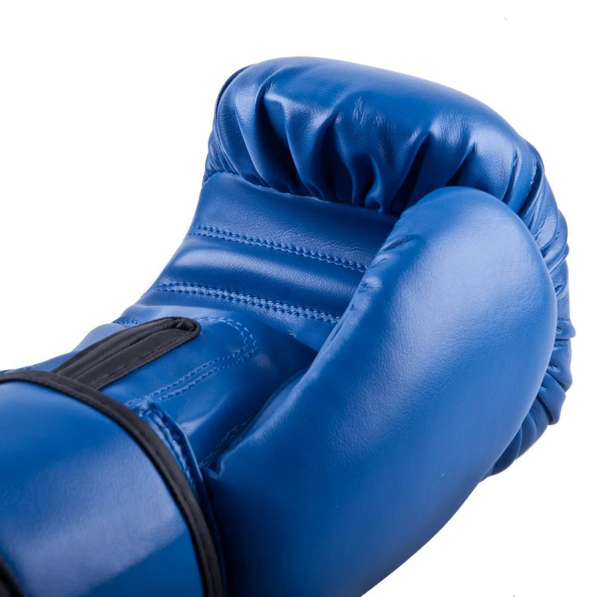 Реальное фото Перчатки боксерские Roomaif RBG-102 Кожа синий от магазина СпортЕВ