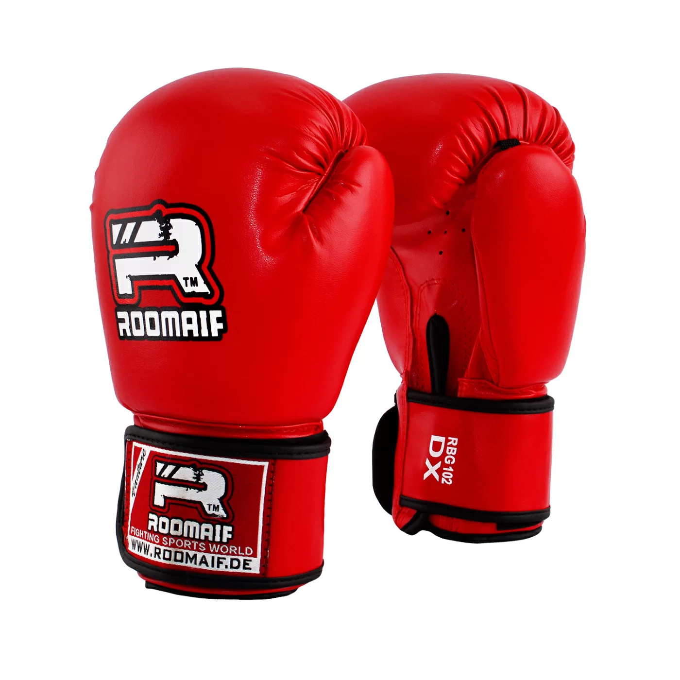 Реальное фото Перчатки боксерские Roomaif RBG-102 Dyex красный от магазина СпортЕВ