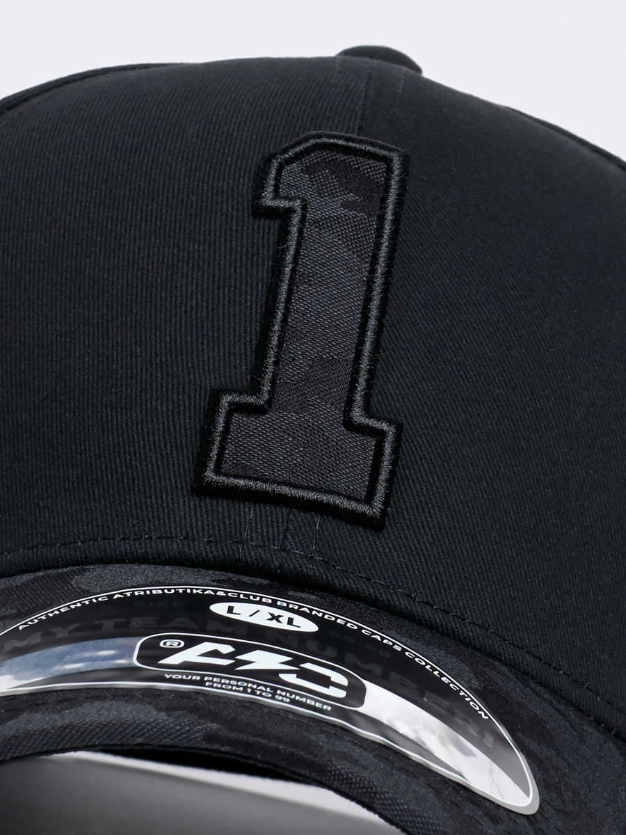 Реальное фото Бейсболка №1 черная р.55-58 20683 от магазина Спортев