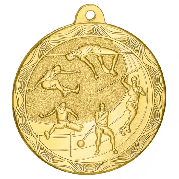 Реальное фото Медаль MZ 67-50/G легкая атлетика (D-50 мм, s-2 мм) от магазина СпортЕВ