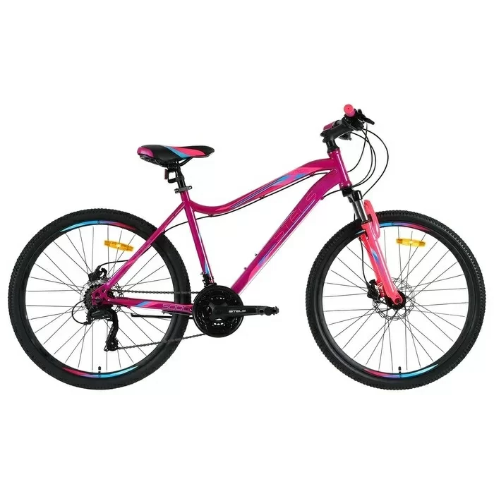 Реальное фото Велосипед Stels Miss-5000 D 26" (2021) вишнёвый/розовый K010 от магазина СпортЕВ