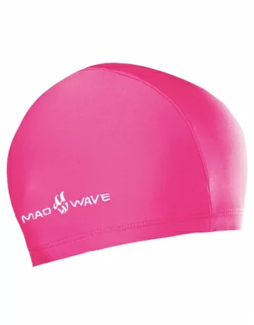Реальное фото Шапочка для плавания Mad Wave Lycra Junior pink M0520 01 0 11W от магазина СпортЕВ