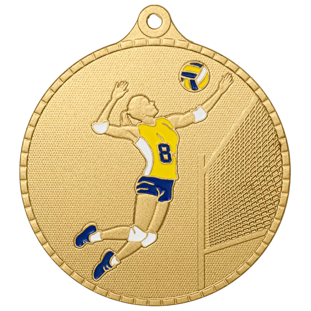 Реальное фото Медаль MZP 623-55/G волейбол женский (D-55мм, s-2 мм) от магазина СпортЕВ