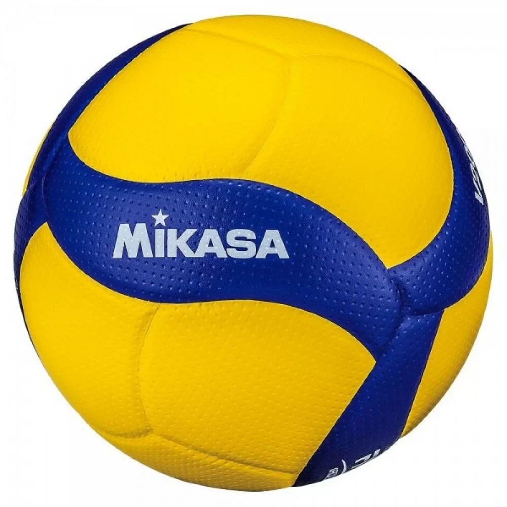 Реальное фото Мяч волейбольный Mikasa V200W р.5 FIVB Approved желто-синий от магазина СпортЕВ