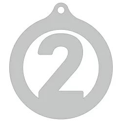 Медаль MZP 900-50/SM 2 место (D-50мм, s-2 мм)