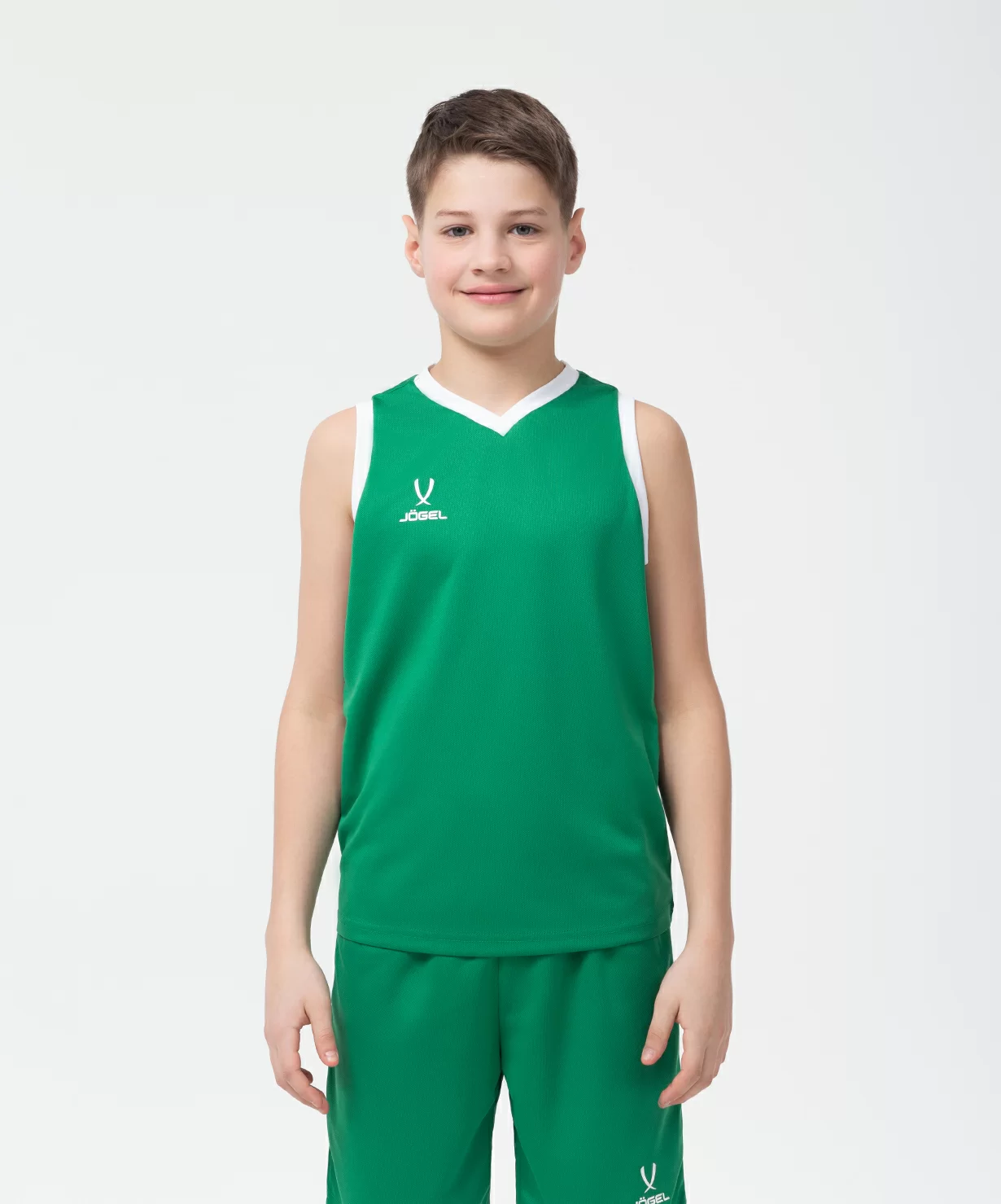 Реальное фото Майка баскетбольная Camp Basic, зеленый, детский Jögel от магазина Спортев