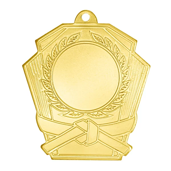 Реальное фото Медаль MZ 75-50/G (50х53мм, D-25мм, s-2мм) от магазина Спортев