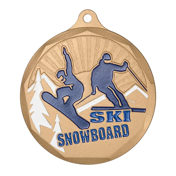 Реальное фото Медаль MZP 581-50/В сноуборд/горные лыжи (D-50мм, s-2 мм) от магазина СпортЕВ
