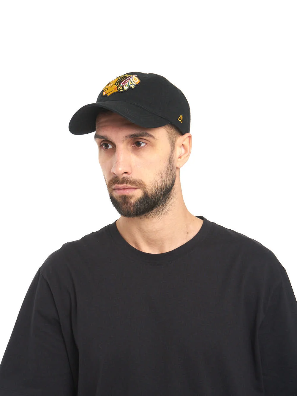 Реальное фото Бейсболка Chicago Blackhawks черная р.55-58 31686 от магазина Спортев