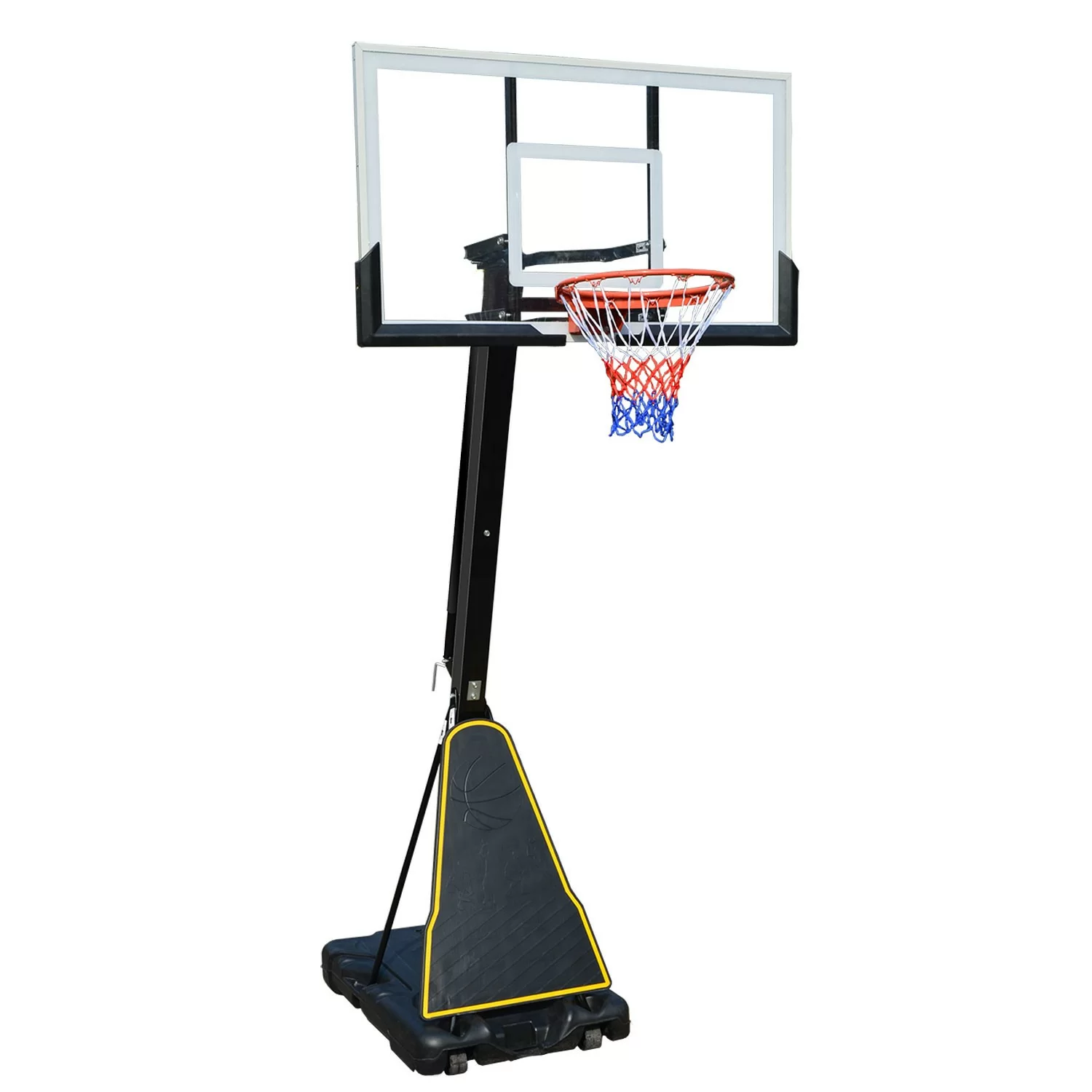 Реальное фото Баскетбольная мобильная стойка DFC STAND54G 136x80cm стеклo от магазина СпортЕВ