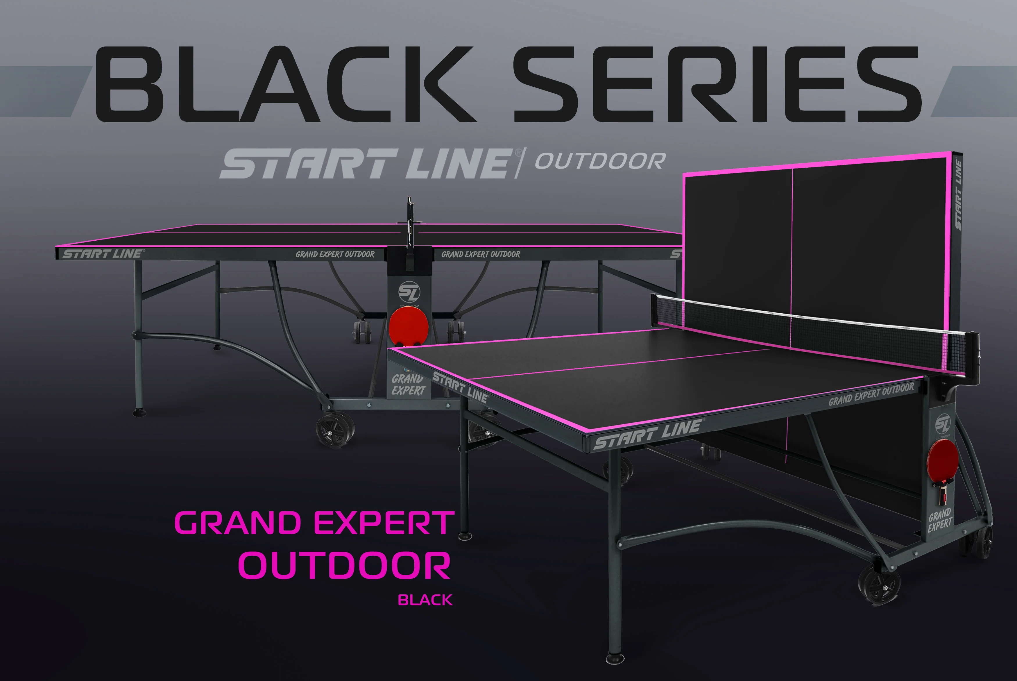 Реальное фото Стол теннисный GRAND EXPERT 6 Всепогодный Black от магазина Спортев