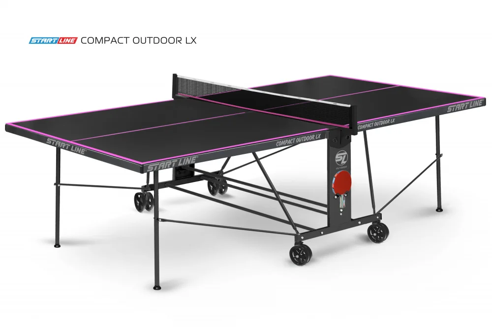 Реальное фото Стол теннисный Compact-2 LX  Всепогодный 6 black от магазина Спортев