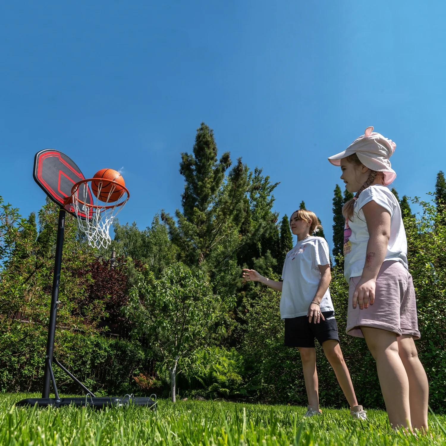 Реальное фото Мобильная баскетбольная стойка DFC KIDSC от магазина Спортев