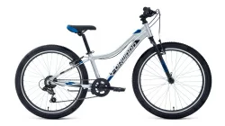 Велосипед Forward Twister 24 1.0 (7ск) (2021) серебристый/синий