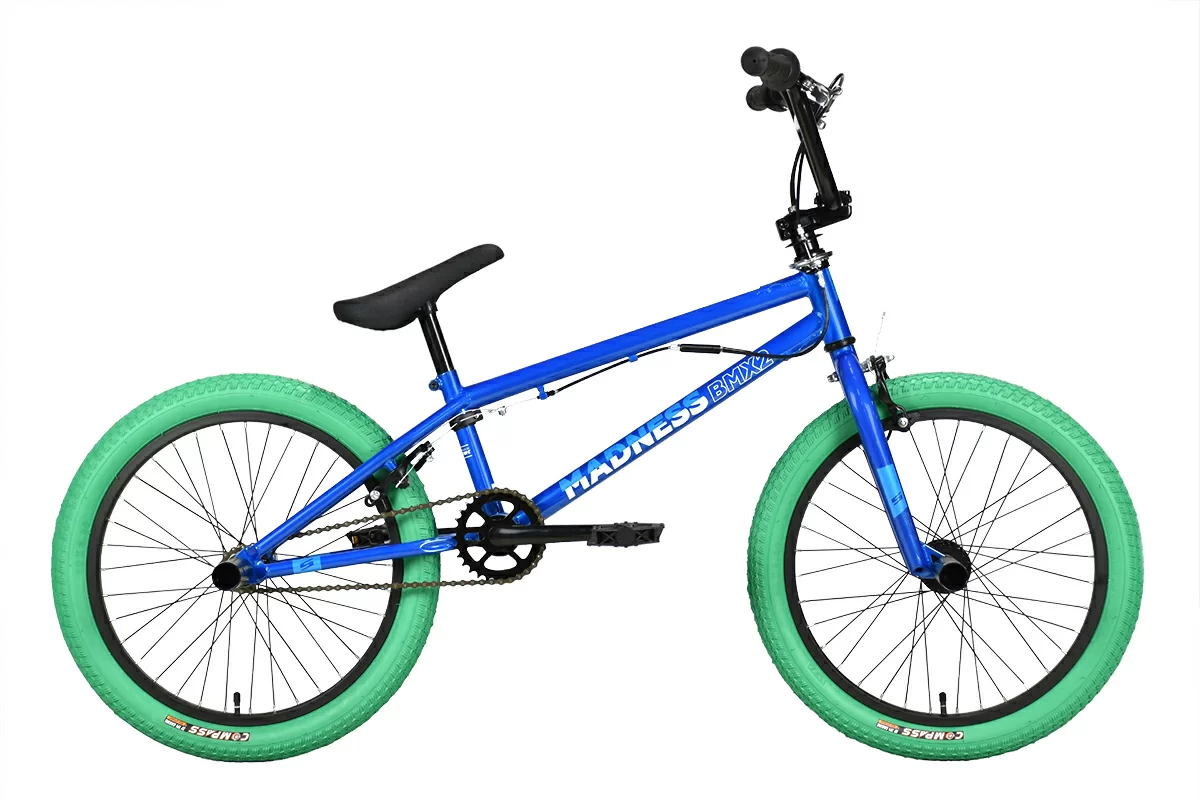 Реальное фото Велосипед Stark Madness BMX 2 (2023) синий/белый/зеленый от магазина СпортЕВ