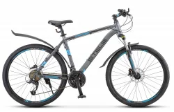 Велосипед Stels Navigator-640 D 26" (2021) серый/синий V010