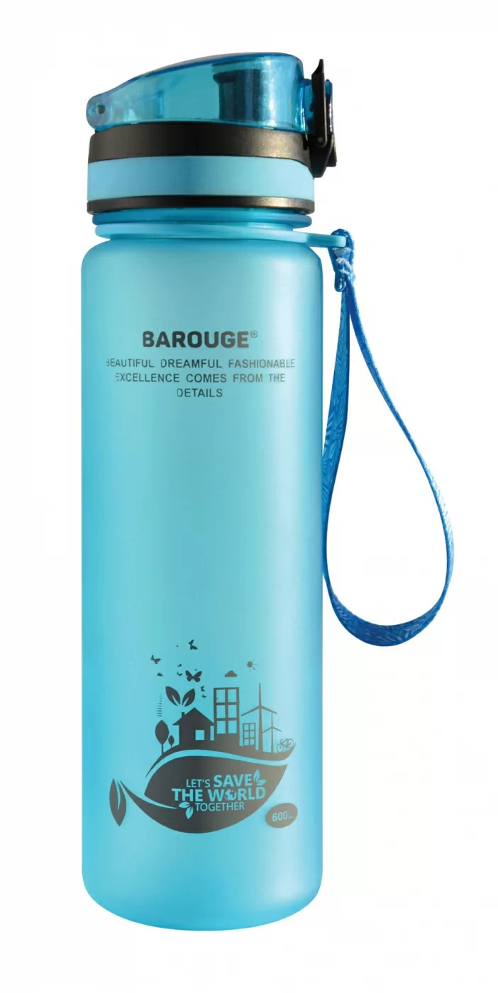 Реальное фото Бутылка для воды Barouge Active Life BP-915 600 мл голубая от магазина СпортЕВ