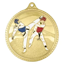Медаль MZP 387-55/G тхэквондо (D-55мм, s-2,5мм) латунь