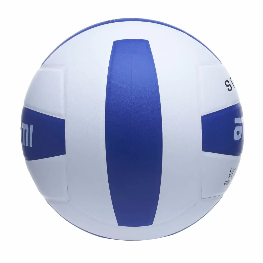 Реальное фото Мяч волейбольный Atemi Storm синт кожа, PU синий/белый от магазина СпортЕВ