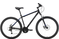 Велосипед Stark Outpost 27.5 1 D (2022) черный/голубой