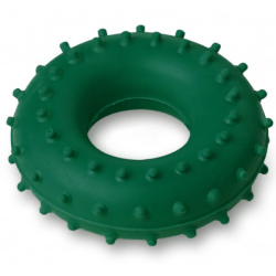 Эспандер-кольцо кистевой 20 кг массажный зеленый ЭРКМ-20