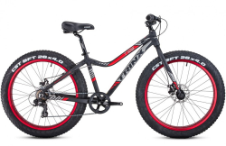 Велосипед TRINX FAT T106 26 (7ск) (2022) черный/серый/красный