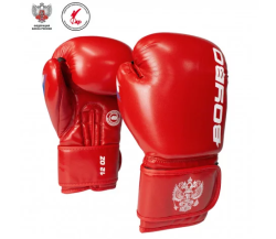 Перчатки боксерские BoyBo Twin IKB-42 одобрены ФБР, ФКР красные 6483