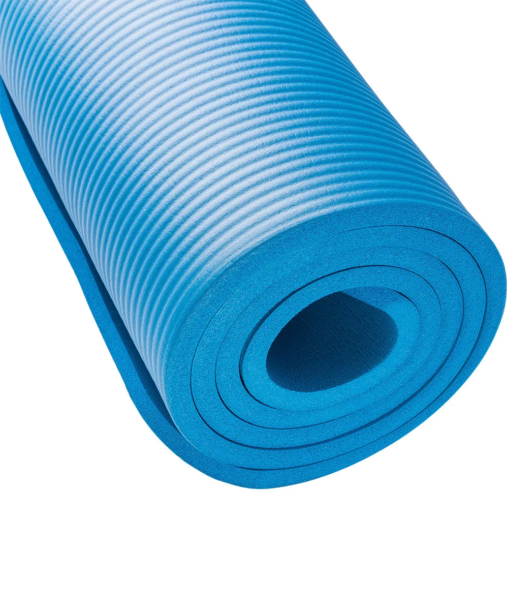 Реальное фото Коврик для йоги 180х60х1 см Stingrey YW-10DB темно-синий от магазина СпортЕВ
