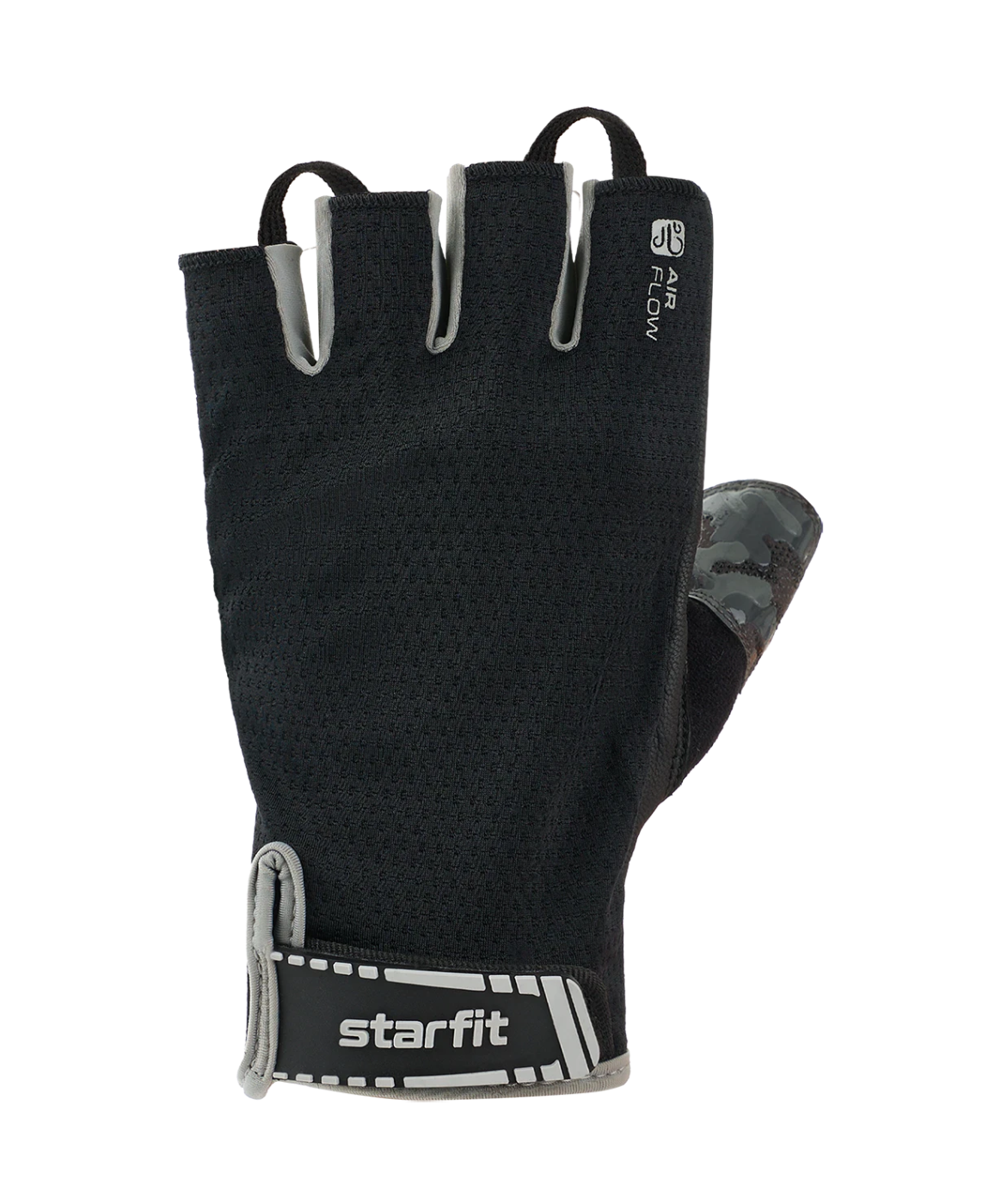 Реальное фото Перчатки StarFit WG-203 черно-серые 4448 от магазина Спортев