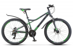 Велосипед Stels Navigator-610 D 26" (2021) антрацитовый/зелёный V010