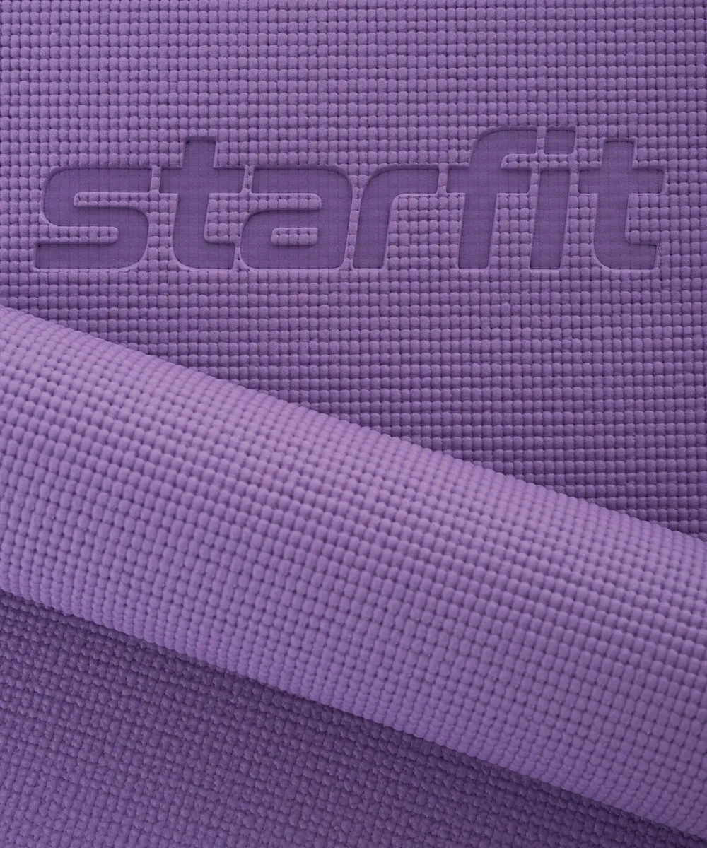 Реальное фото Коврик для йоги 183x61x0,8 см StarFit FM-104 PVC фиолетовый пастель 18905 от магазина СпортЕВ