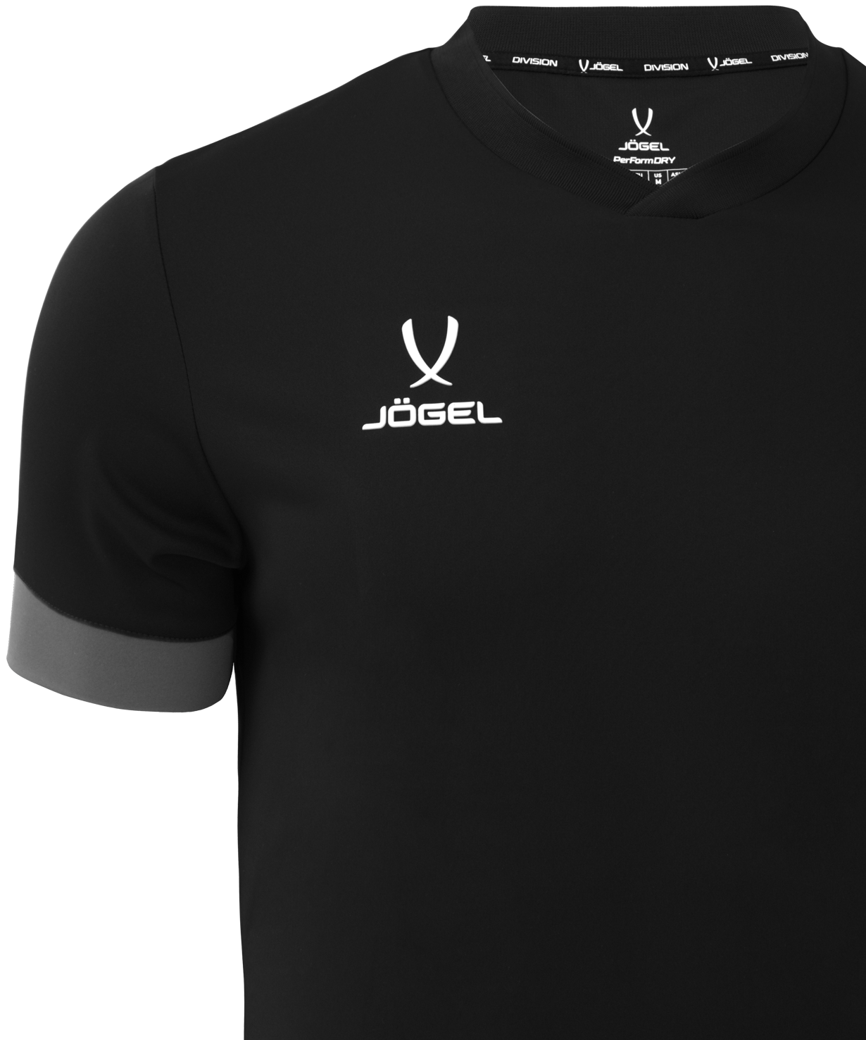 Реальное фото Футболка игровая JÖGEL DIVISION PerFormDRY Union Jersey, черный/темно-серый/белый от магазина Спортев