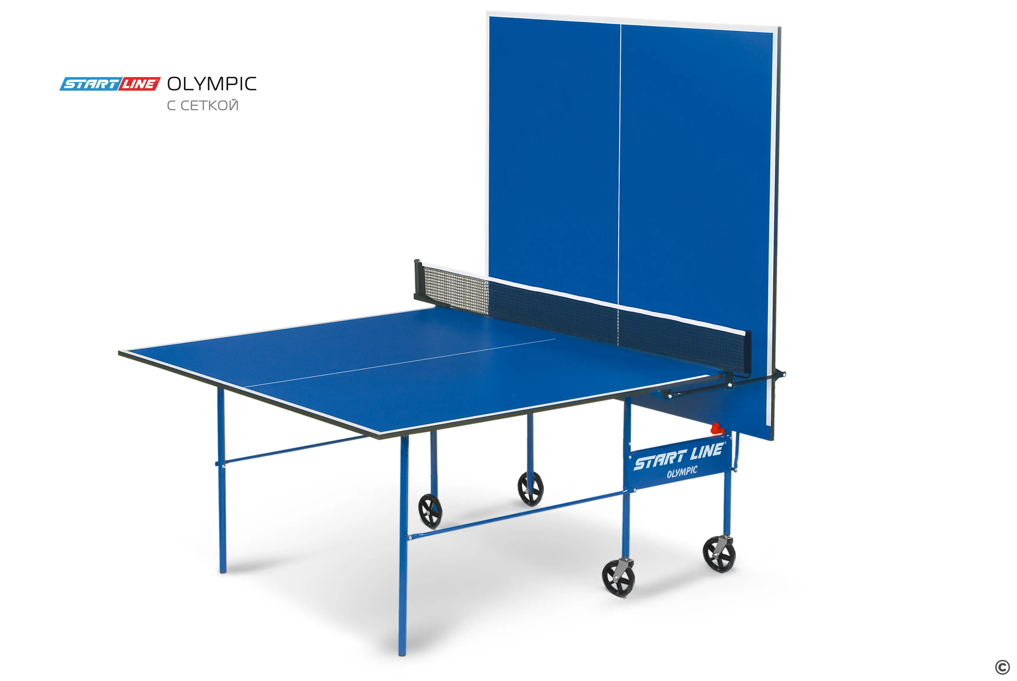 Теннисный стол Start Line Olympic с сеткой blue 6021 Реальное фото Теннисный стол Start Line Olympic с сеткой blue 6021 от магазина Спортев