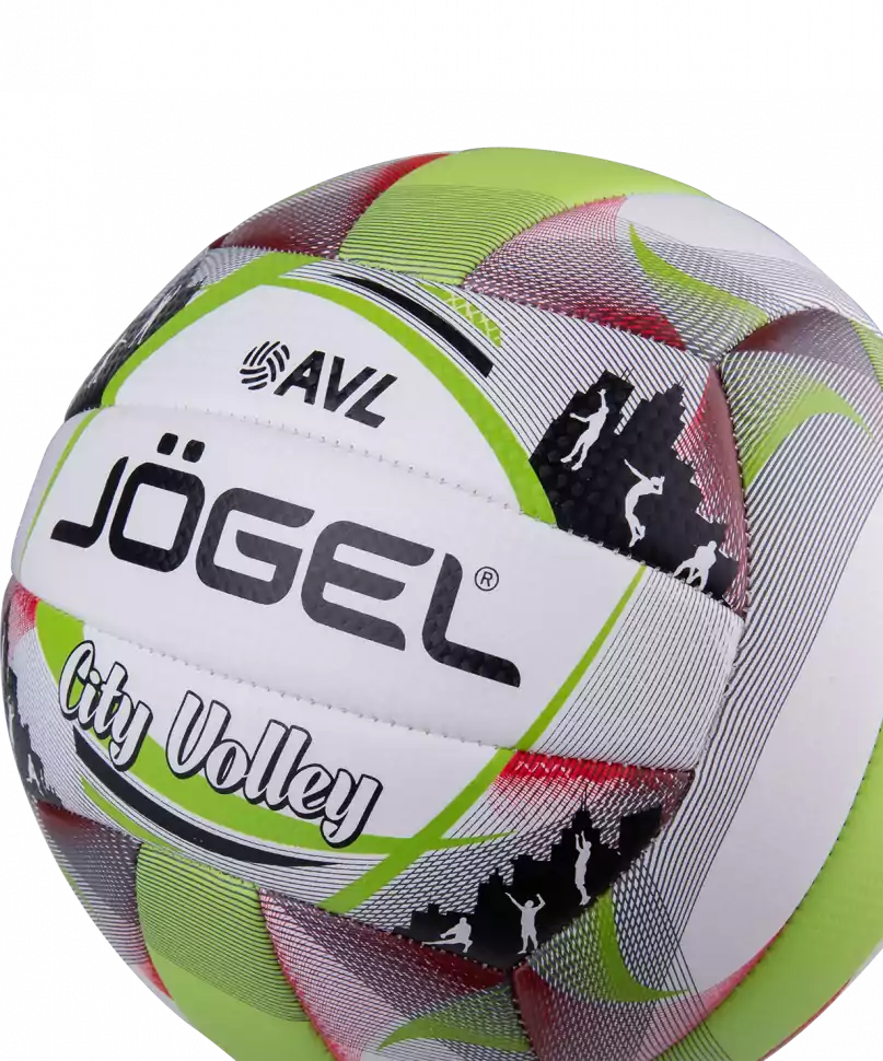 Реальное фото Мяч волейбольный Jogel City Volley белый/зеленый 18099 от магазина СпортЕВ