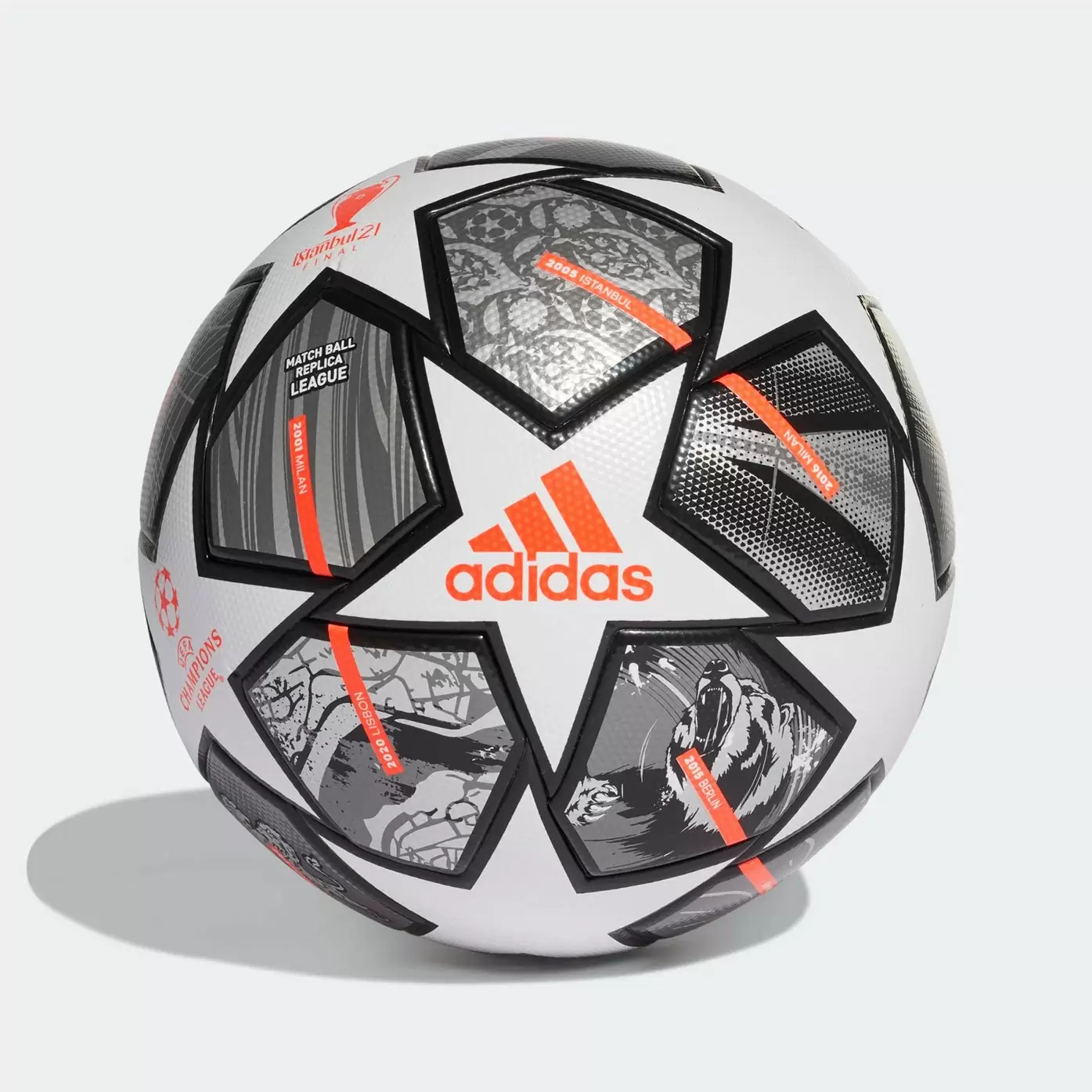 Мяч футбольный Adidas Uefa Champions League Finale League №5 GK3468 Реальное фото Мяч футбольный Adidas Uefa Champions League Finale League №5 GK3468 от магазина Спортев