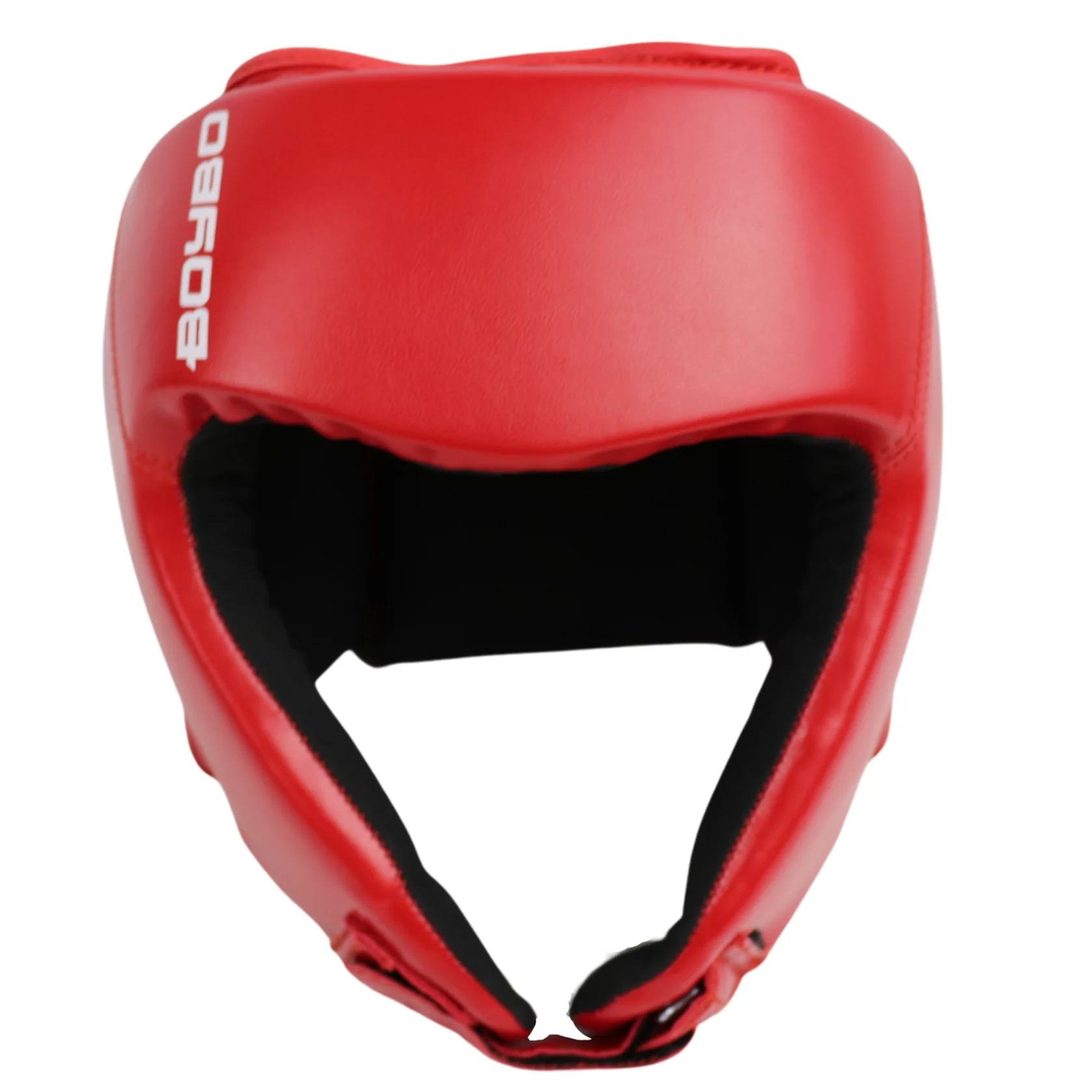 Реальное фото Шлем боксерский BoyBo Titan кожа, одобрен ФРБ, красный IB-24-1 от магазина СпортЕВ