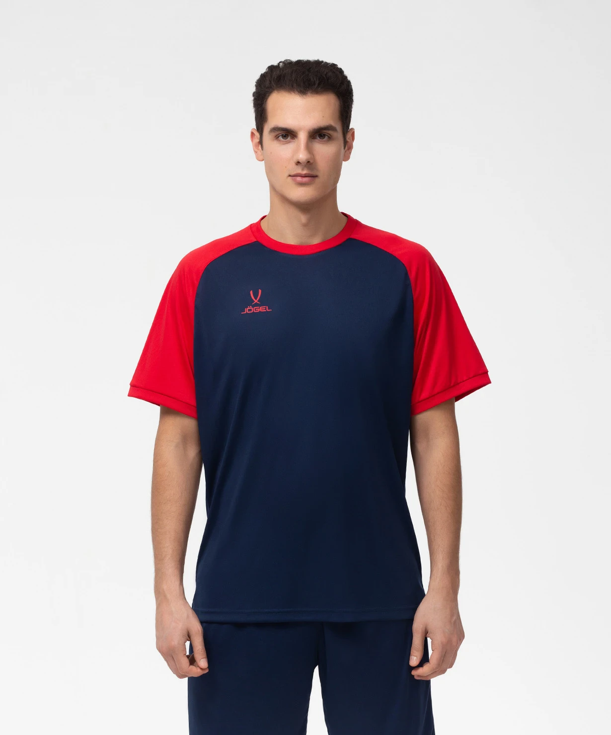 Реальное фото Футболка игровая Jogel Camp Reglan Jersey темно-синий/красный №19 от магазина Спортев