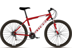 Велосипед Stark Outpost 26 1 D (2021) красный/белый