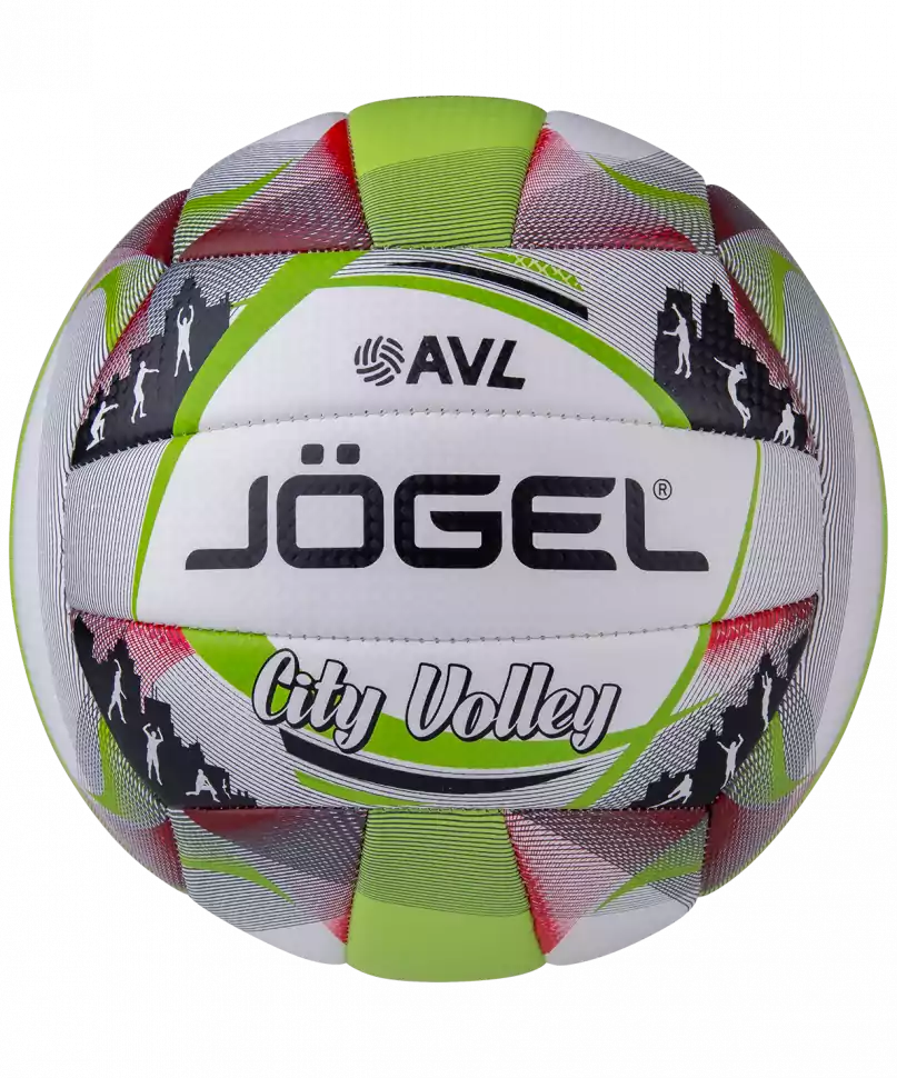Реальное фото Мяч волейбольный Jogel City Volley белый/зеленый 18099 от магазина СпортЕВ