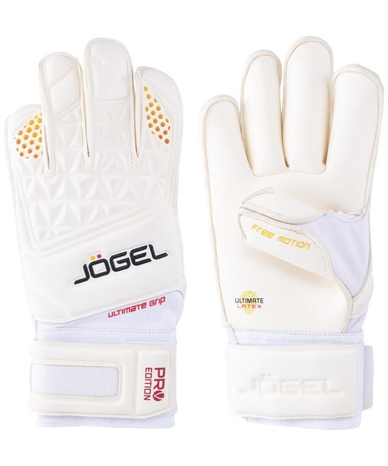 Реальное фото Перчатки вратарские Jogel Nigma Pro Edition Roll белые 18477 от магазина Спортев