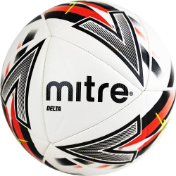 Мяч футбольный Mitre Delta One FIFA PRO р.5 14п ТПУ термосш. бел-красн-чер 5-B0091B49