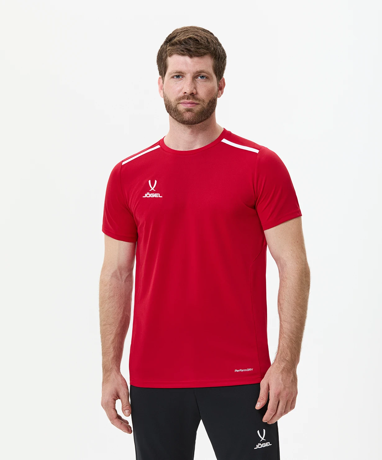 Реальное фото Футболка тренировочная Jogel Division Training Tee красная 3967 от магазина Спортев