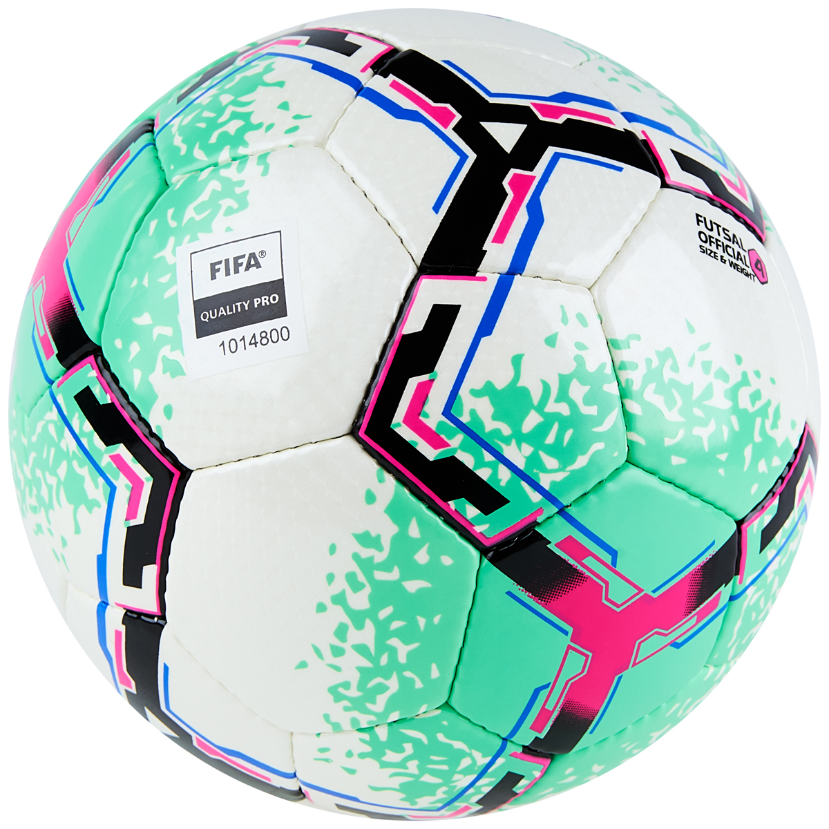 Реальное фото Мяч футзальный Vision SALA+ №4 FIFA Quality Pro ПУ белый/зеленый FS324084 от магазина Спортев