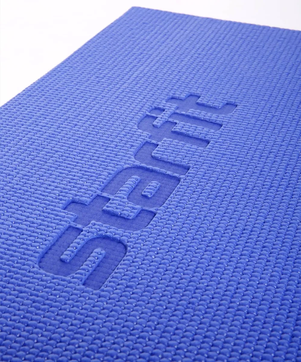 Реальное фото Коврик для йоги 173x61x0,8 см StarFit FM-101 PVC темно-синий 18906 от магазина СпортЕВ