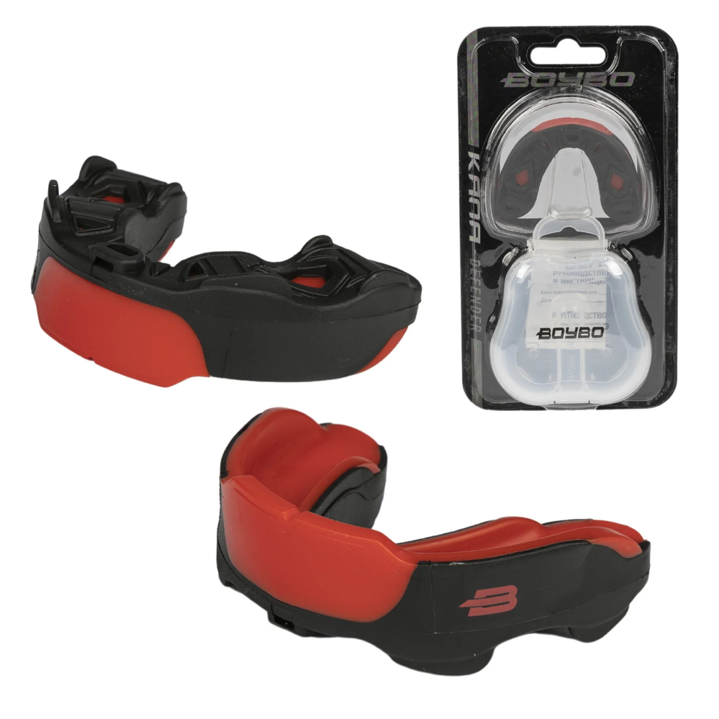 Реальное фото Капа одночелюстная BoyBo Defender BD150 Premium черный 5985 от магазина Спортев