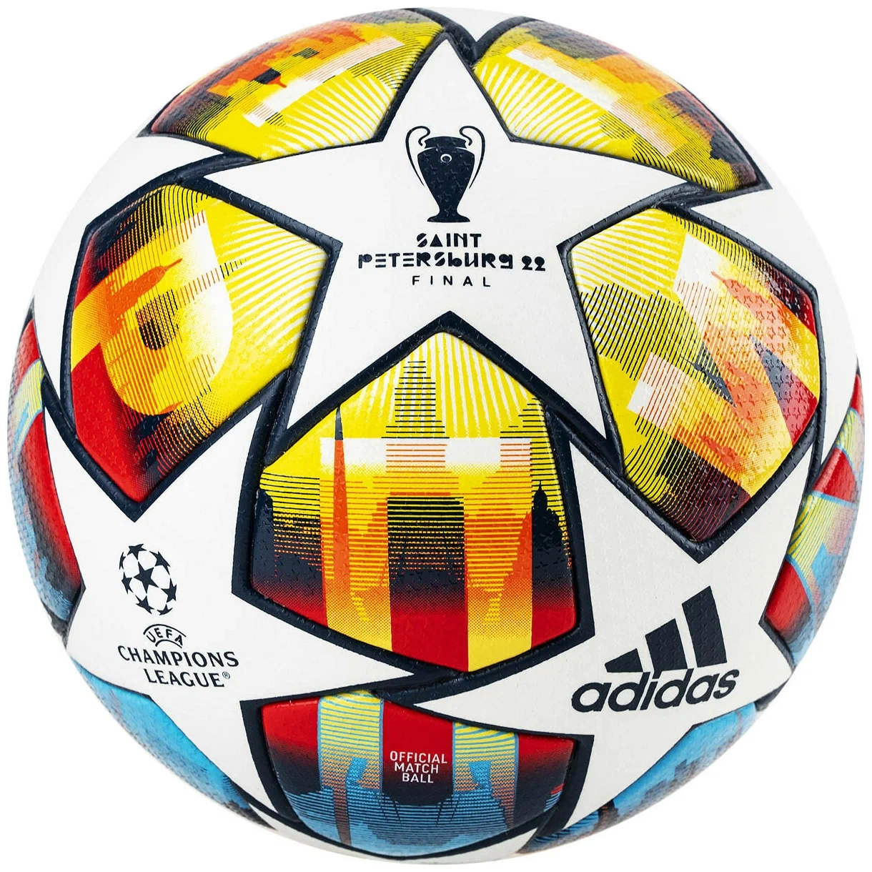 Реальное фото Мяч футбольный Adidas UCL PRO St.P №5 FIFA Quality Pro мультиколор H57815 от магазина СпортЕВ